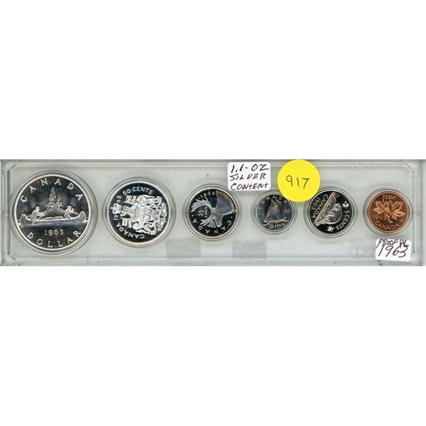 1963 Canadian Silver Proof-like (PL) Coin Set.