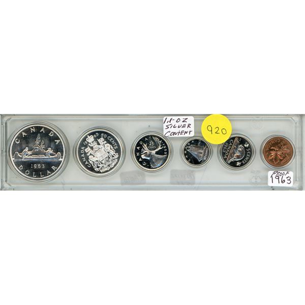 1963 Canadian Silver Proof-like (PL) Coin Set.