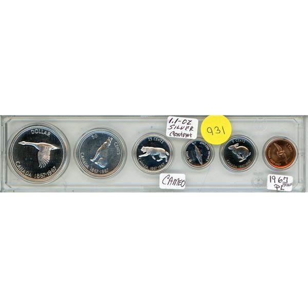 1967 Canadian Silver Proof-like (PL) Coin Set.