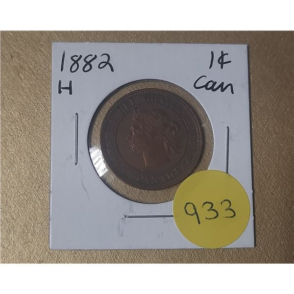 1882 H Canadian Large Cents