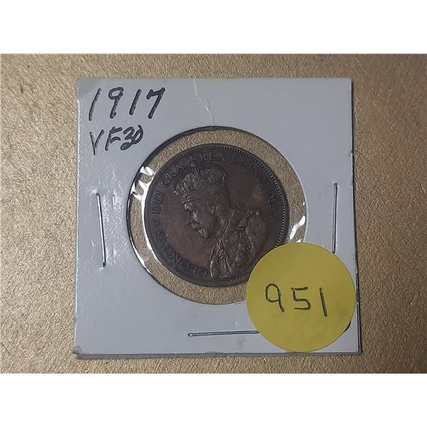 1917 Canadian Large Cents