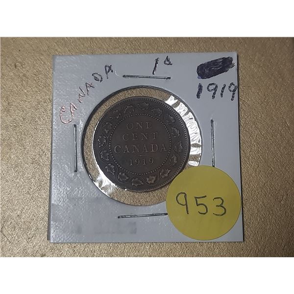 1919 Canadian Large Cents