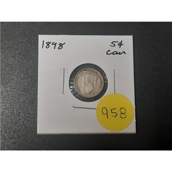 1898 Canadian Silver Small Five Cents