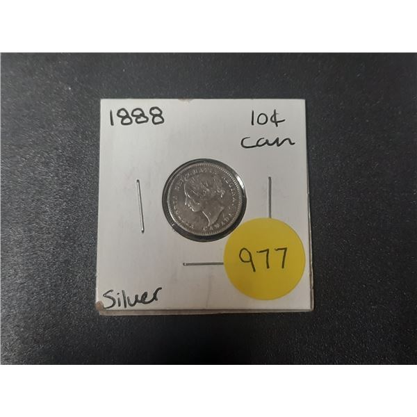 1888 Canadian Silver Ten Cents