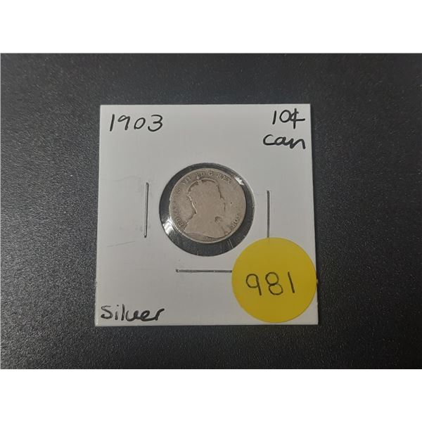 1903 Canadian Silver Ten Cents