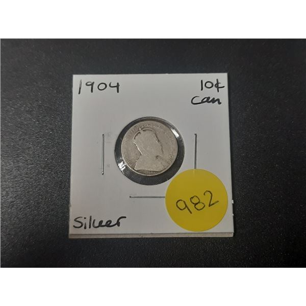 1904 Canadian Silver Ten Cents