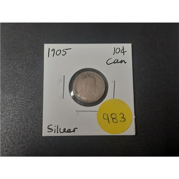 1905 Canadian Silver Ten Cents