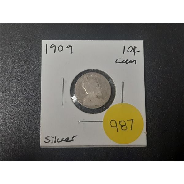1909 Canadian Silver Ten Cents