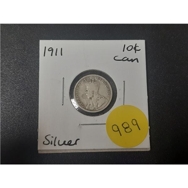 1911 Canadian Silver Ten Cents