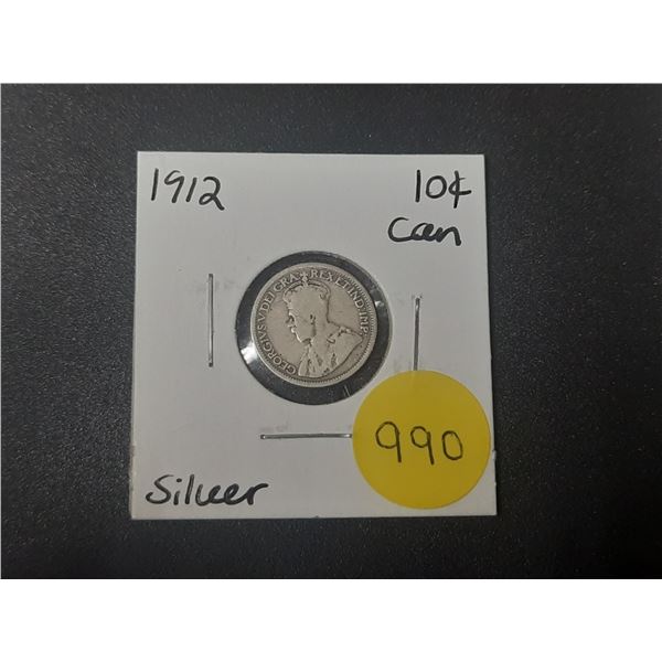 1912 Canadian Silver Ten Cents