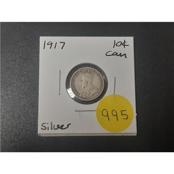 1917 Canadian Silver Ten Cents