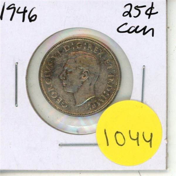 1946 Canadian Silver Twenty Five Cents