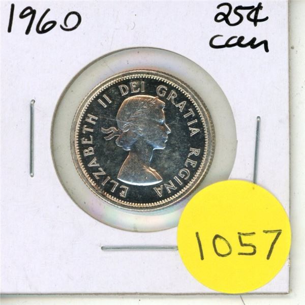 1960 Canadian Silver Twenty Five Cents