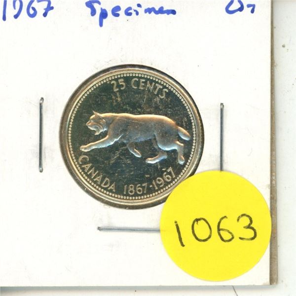 1967 Spec. Canadian Silver Twenty Five Cents