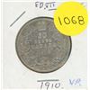 Image 1 : 1910 Canadian Silver Fifty Cents