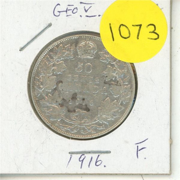 1916 Canadian Silver Fifty Cents