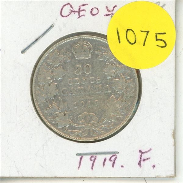 1919 Canadian Silver Fifty Cents