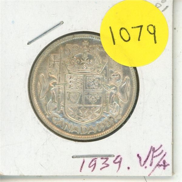 1939 Canadian Silver Fifty Cents