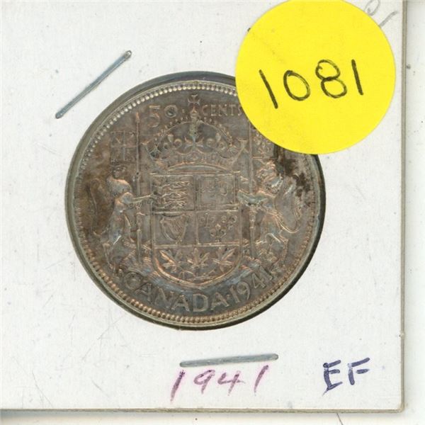 1941 Canadian Silver Fifty Cents