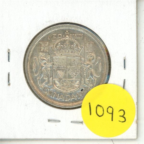 1955 Canadian Silver Fifty Cents