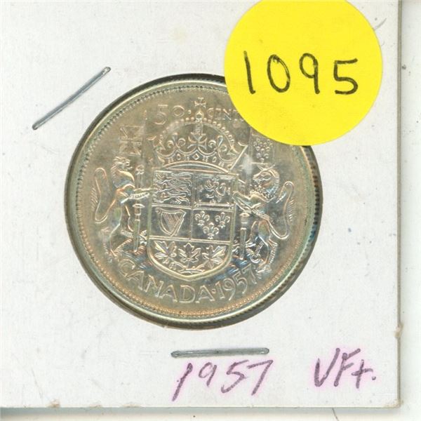 1957 Canadian Silver Fifty Cents