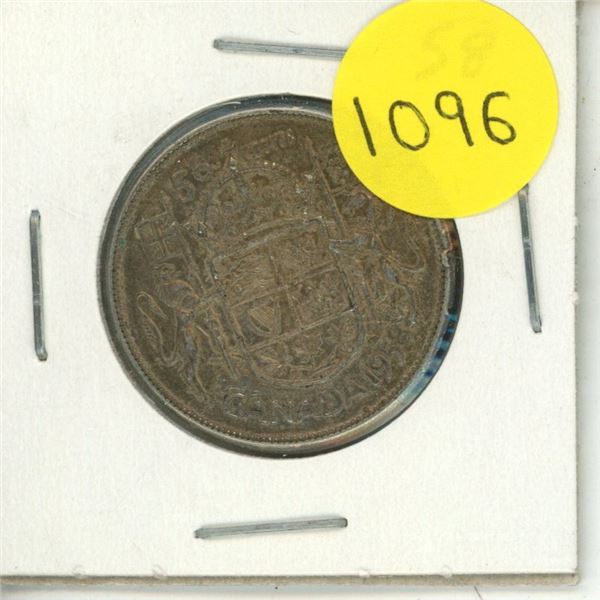1958 Canadian Silver Fifty Cents