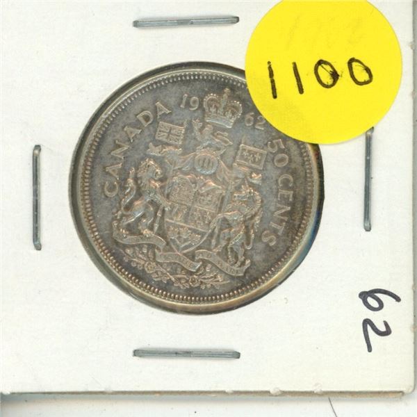 1962 Canadian Silver Fifty Cents