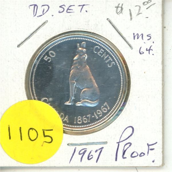 1967 PL Canadian Silver Fifty Cents