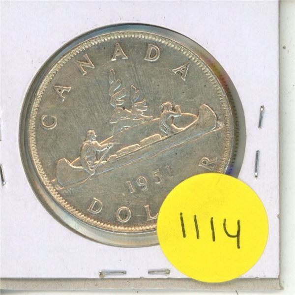 1951 Canadian Silver Dollar