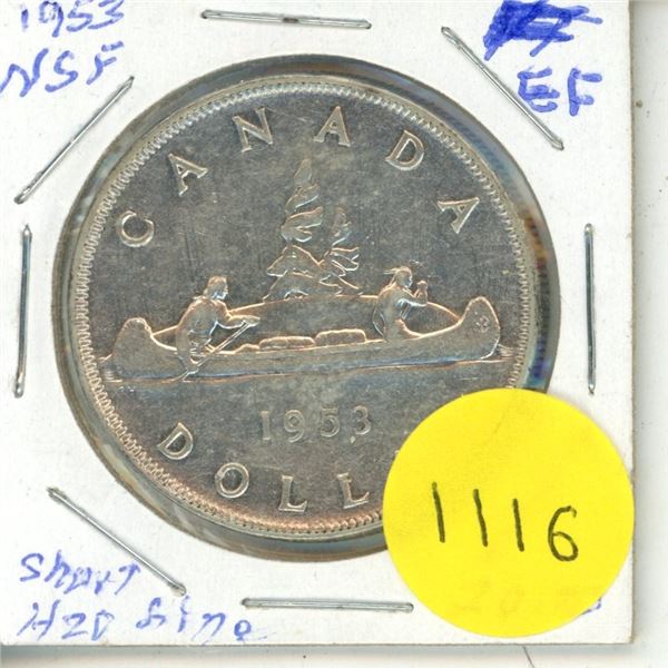 1953 NSF Canadian Silver Dollar