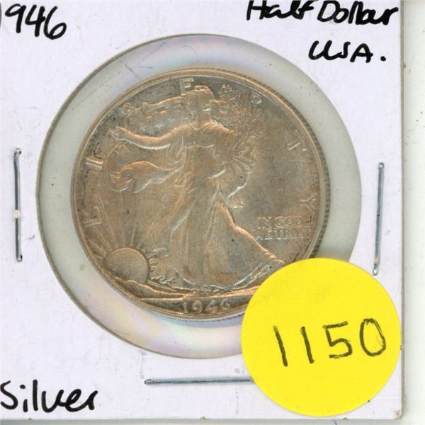 1946 USA Silver Half Dollar