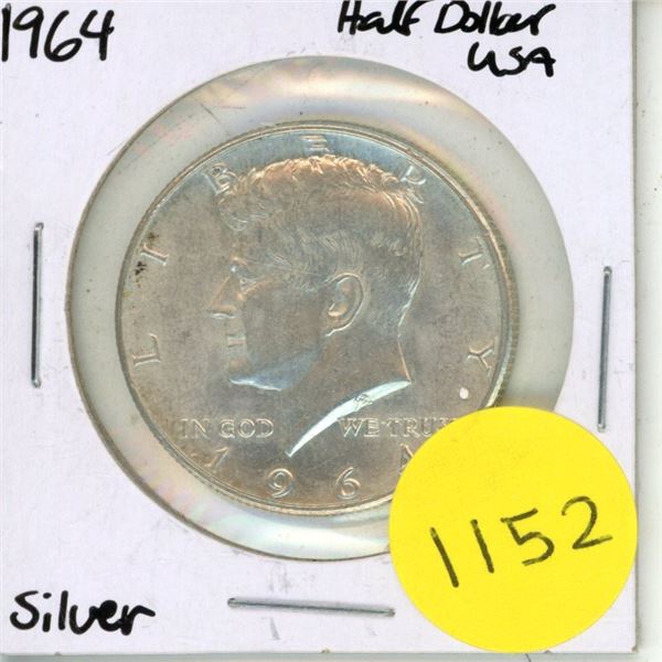 1964 USA Silver Half Dollar