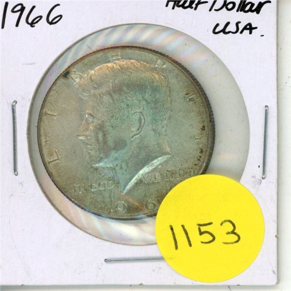 1966 USA Silver Half Dollar
