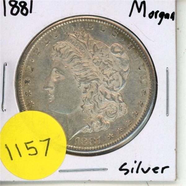 1881 USA Morgan Silver Dollar