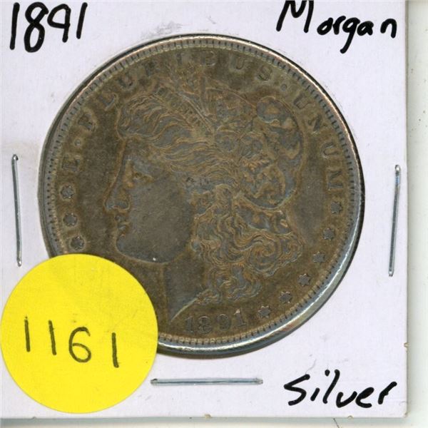 1891 USA Morgan Silver Dollar