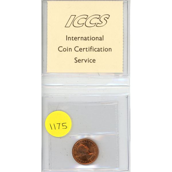1962 Canadian One Cent - ICCS MS-65 Red