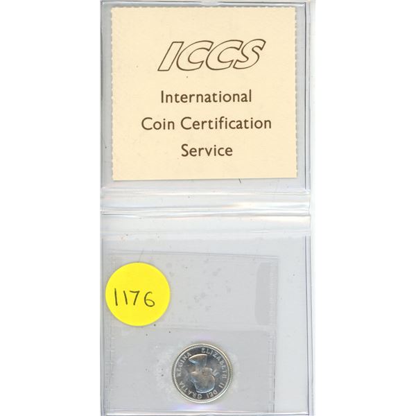1961 Canadian Five Cents - ICCS - MS-64