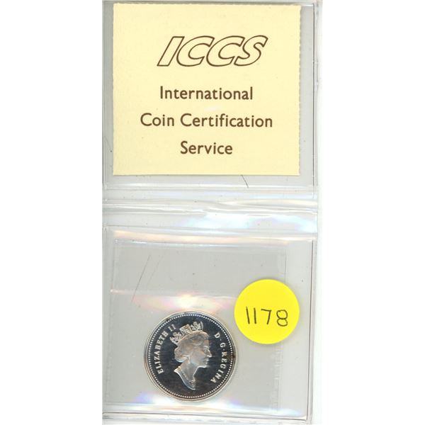1999 Canadian Silver Fifty Cents - ICCS PF-67
