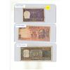 Image 1 : (1) One, (2) Ten Indian Rupees Banknote.