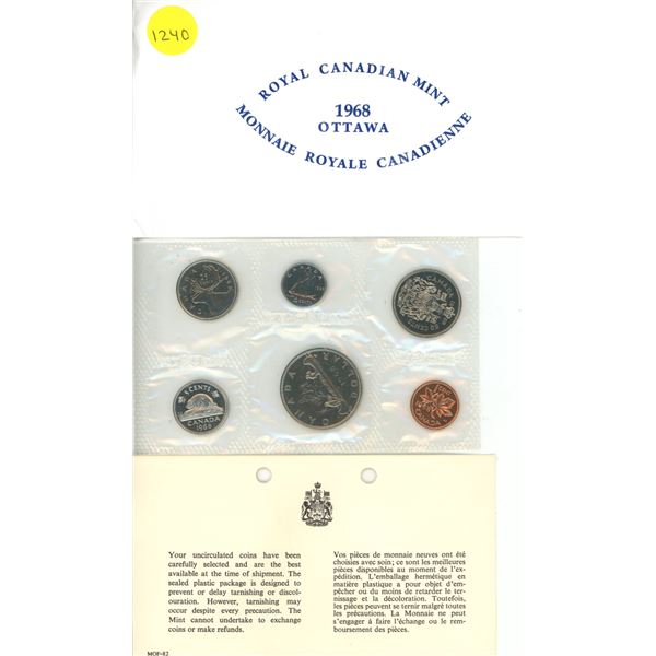 1968 Canadian Silver PL Set - Ottowa .500