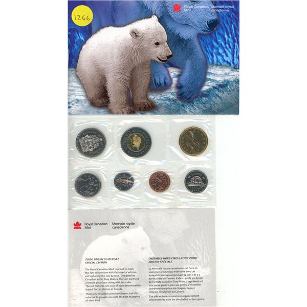 2000 Canadian Uncirculated Coin Set - Polar Bear