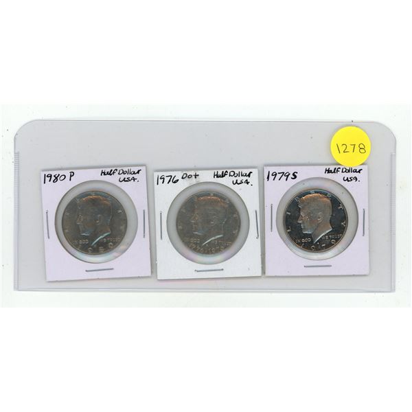 1G80P, 1G76 Dot, 1G7GS USA Half Dollars