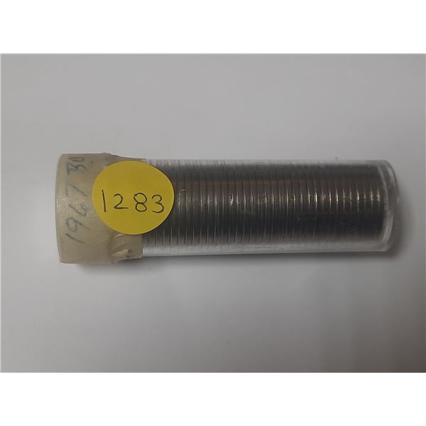 1967 BU Roll Of Canadian Five Cents - Animal Series BU