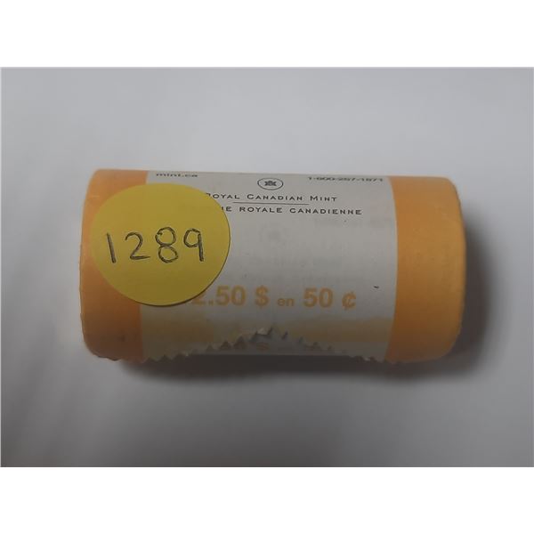 2012 Mint Roll Of Canadian Fifty Cents