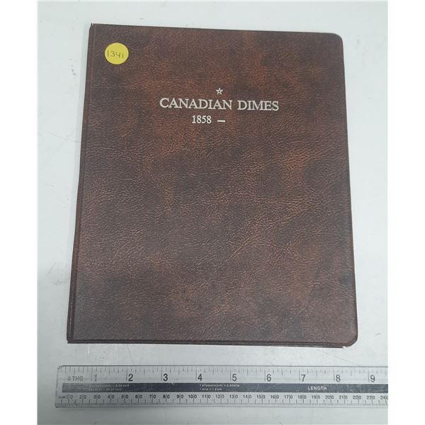 1858-Date Brown Canadian Dimes Book - 27 Coins