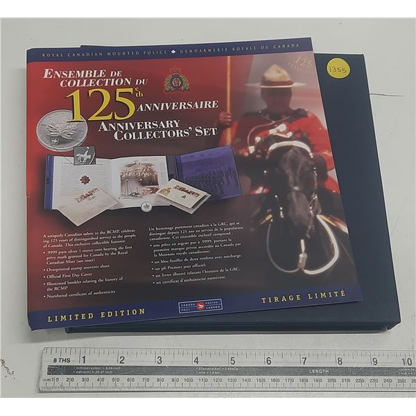 1998 RCMP 125th Year Collector's Set With 1 Ounce .9999 Pure Silver Coin, Stamp And History Booklet