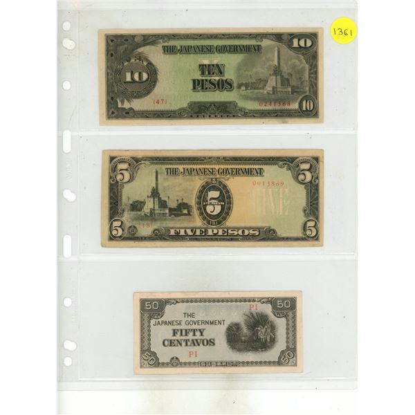 WW2 Japapese Occupational Currency