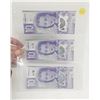 Image 1 : 2018 UNC. 3 Canadian Ten Dollar Banknotes In Series UNC.