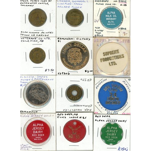 Lots of Canadian Tokens. (Total 12)