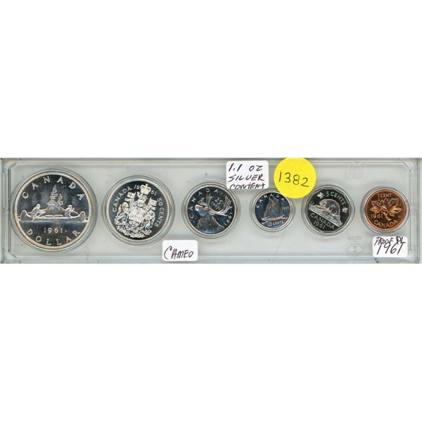 1961 Canadian Silver Proof-like (PL) Coin Set.